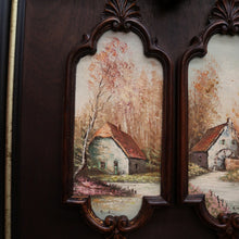 Load image into Gallery viewer, x SOLD Vintage Statue Holder, Wall Hanging Worship Stand Cupids, Hand Painted Scenes. B10200