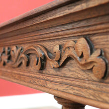 Load image into Gallery viewer, x SOLD Antique French Desk, Stretcher Base Desk or Table for Four. Antique Office Desk B10870