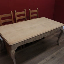 Load image into Gallery viewer, x SOLD Antique French Dining Table, Antique Raw Bleached Oak Kitchen Table, Carved Legs B10580