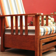 Load image into Gallery viewer, x SOLD Pair of Vintage Oak Recliner Outdoor Indoor Armchairs B10708