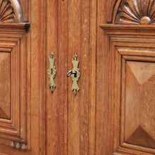 Load image into Gallery viewer, x SOLLD Antique Sideboard, French Oak and Lead Light Two Height Sideboard Hall Cabinet B10863