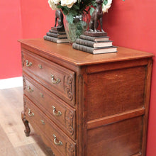 Load image into Gallery viewer, x SOLD French Chest of Drawers Vintage Hall Cupboard with Three Drawer Oak Hall Cabinet B10929