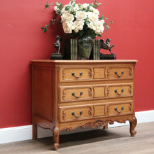 Load image into Gallery viewer, x SOLD Vintage Chest of Drawers, French Oak 3 Drawer Chest, Bedside, Hall Cupboard B10515