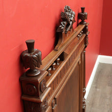 Load image into Gallery viewer, x SOLD Antique French Walnut Single Bed Head Single Bed Headboard with Thistle Finials B10457
