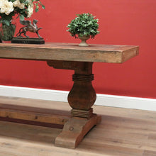 Load image into Gallery viewer, x SOLD Vintage French Style Country Dining Table, Slab Top Table, with large Pedestals B11239