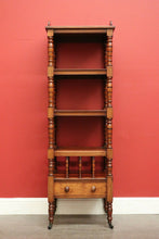 Load image into Gallery viewer, x SOLD Antique English Walnut Music Canterbury Open Bookcase Combination Display Stand. B9449