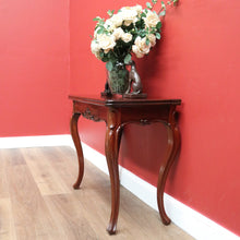 Load image into Gallery viewer, x SOLD Antique French Mahogany Hall Table Games Table Fold over Card Table, Carved Legs B10730