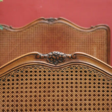 Load image into Gallery viewer, x SOLD Antique French Single Bed, Oak and Cane Bed. Bedhead, Foot, Side Rails Slats 1/3. B11264