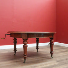 Load image into Gallery viewer, x SOLD Antique English D-End Dining Table, Antique Mahogany 3 Leaf Kitchen Dining Table B10823