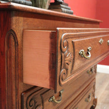 Load image into Gallery viewer, x SOLD French Chest of Drawers Vintage Hall Cupboard with Three Drawer Oak Hall Cabinet B10929