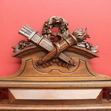 Load image into Gallery viewer, x SOLD Antique French Walnut Single Bed Head Single Bed Headboard with Thistle Finials B10457