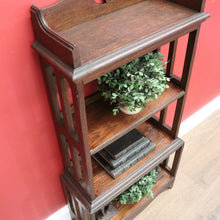Load image into Gallery viewer, x SOLD Antique English Open Bookcase, Antique Art Nouveau Bookcase, Four Tier Book Self B10990