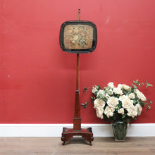 Load image into Gallery viewer, Antique William IV English Rosewood Pole Screen, Tapestry Insert Frame to Top. B11273