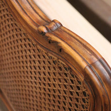 Load image into Gallery viewer, x SOLD Antique French Single Bed, Oak and Cane Bed. Bedhead, Foot, Side Rails Slats 1/3. B11264