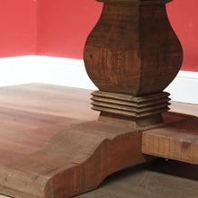 Load image into Gallery viewer, x SOLD Vintage French Style Country Dining Table, Slab Top Table, with large Pedestals B11239