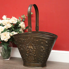 Load image into Gallery viewer, x SOLD Antique Belgian Umbrella Holder Stand, Pressed Brass Plant Holder Jardinière Pot. B10426