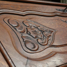 Load image into Gallery viewer, x SOLD Vintage French Oak Drop Front Writing Bureau Desk with Chest of 2 Drawers Below B10638