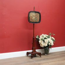 Load image into Gallery viewer, Antique William IV English Rosewood Pole Screen, Tapestry Insert Frame to Top. B11273