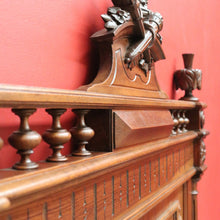 Load image into Gallery viewer, x SOLD Antique French Walnut Single Bed Head Single Bed Headboard with Thistle Finials B10457