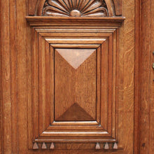 Load image into Gallery viewer, x SOLLD Antique Sideboard, French Oak and Lead Light Two Height Sideboard Hall Cabinet B10863