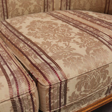 Load image into Gallery viewer, x SOLD Vintage French Settee, 2 Seat Sofa, Lounge, Vintage Hall Chair Gold and Burgundy. B10443
