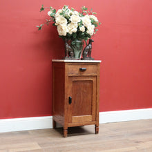 Load image into Gallery viewer, x SOLD Antique Bedside Table, French Oak and Marble Top Art Deco Bedside or Lamp Table B11254