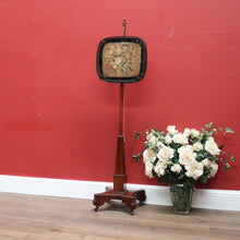 Load image into Gallery viewer, Antique William IV English Rosewood Pole Screen, Tapestry Insert Frame to Top. B11273