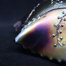 Load image into Gallery viewer, x SOLD Carnival Glass EMU, Black Amethyst Emu Bowl Australian Crown Crystal Master Bowl B11094