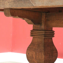 Load image into Gallery viewer, x SOLD Vintage French Style Country Dining Table, Slab Top Table, with large Pedestals B11239