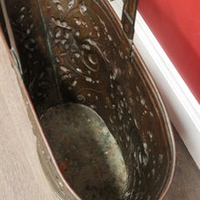 Load image into Gallery viewer, x SOLD Antique Belgian Umbrella Holder Stand, Pressed Brass Plant Holder Jardinière Pot. B10426