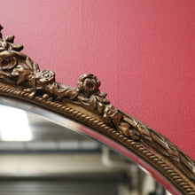 Load image into Gallery viewer, x SOLD French Gilt Wall Mirror Oval Gilt Framed Bevelled Edge Hall Mirror Vanity Mirror B10310