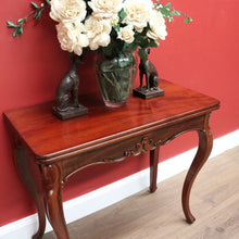 Load image into Gallery viewer, x SOLD Antique French Mahogany Hall Table Games Table Fold over Card Table, Carved Legs B10730