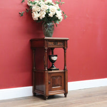 Load image into Gallery viewer, x SOLD Antique Bedside Table, French Walnut Bedside Table, Lamp Table, Marble Top B10828