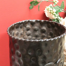 Load image into Gallery viewer, x SOLD Vintage French Umbrella Holder, Umbrella Stand, Black Tin Walking Stick Cane Bin B10813