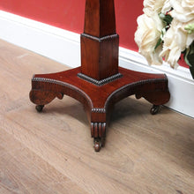 Load image into Gallery viewer, Antique William IV English Rosewood Pole Screen, Tapestry Insert Frame to Top. B11273