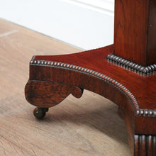 Load image into Gallery viewer, Antique William IV English Rosewood Pole Screen, Tapestry Insert Frame to Top. B11273