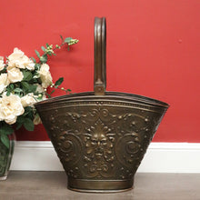 Load image into Gallery viewer, x SOLD Antique Belgian Umbrella Holder Stand, Pressed Brass Plant Holder Jardinière Pot. B10426