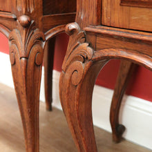 Load image into Gallery viewer, X SOLD Pair of Antique French Bedside Tables, Bedside Cabinets, Lamp Side Tables Marble B10653