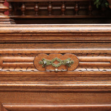 Load image into Gallery viewer, x SOLLD Antique Sideboard, French Oak and Lead Light Two Height Sideboard Hall Cabinet B10863