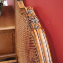 Load image into Gallery viewer, x SOLD Antique French Single Bed, Oak and Cane Bed. Bedhead, Foot, Side Rails Slats 1/3. B11264