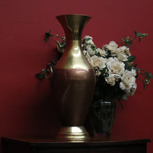 Load image into Gallery viewer, x SOLD Antique Copper and Brass Twin Handle Urn, Umbrella Walking Stick Holder Doorstop. B10132