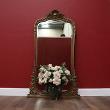 Load image into Gallery viewer, x SOLD Antique French Gilt Wood Mirror, Bevelled Edge Antique French Wall Hall Mirror B11183