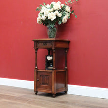 Load image into Gallery viewer, x SOLD Antique Bedside Table, French Walnut Bedside Table, Lamp Table, Marble Top B10828