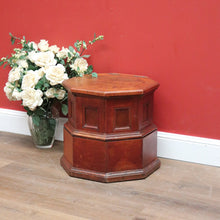Load image into Gallery viewer, x SOLD Antique English Walnut Two Height Storage Box Eight Sided Shoe Box with Lift Lid. B11118
