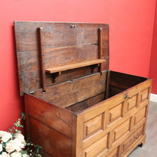 Load image into Gallery viewer, x SOLD Antique French Coffer, Oak Trunk Blanket Box. Chest of Drawers Trunk Linen Chest. B10190