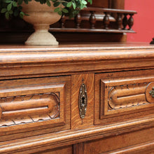Load image into Gallery viewer, x SOLLD Antique Sideboard, French Oak and Lead Light Two Height Sideboard Hall Cabinet B10863