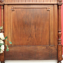 Load image into Gallery viewer, x SOLD Antique French Walnut Single Bed Head Single Bed Headboard with Thistle Finials B10457
