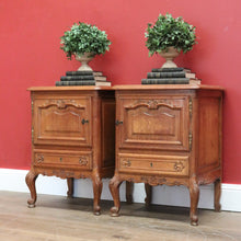 Load image into Gallery viewer, x SOLD Pair of Antique French Bedside Tables Antique Lamp Tables, Side Tables Cupboards B11002