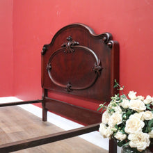 Load image into Gallery viewer, x SOLD Antique English Double Bed, Mahogany Flame Mahogany Double Bed, Head, Foot, Rail B11162