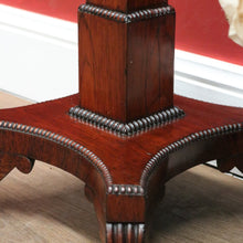 Load image into Gallery viewer, Antique William IV English Rosewood Pole Screen, Tapestry Insert Frame to Top. B11273